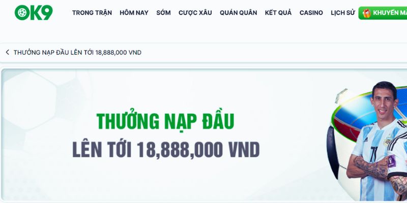 Sự kiện nạp lần lần đầu thưởng đến 100%